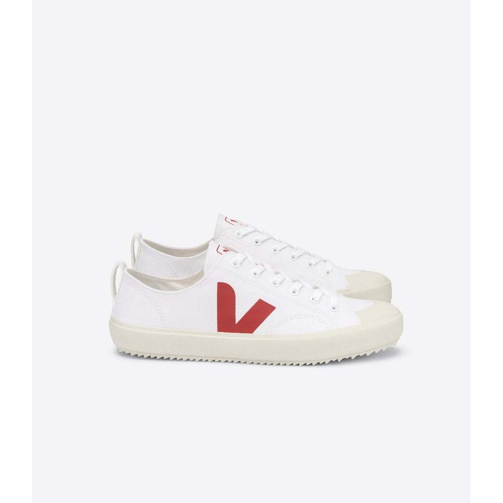 Veja NOVA CANVAS Women\'s Shoes White/Red | CA 481MQZ